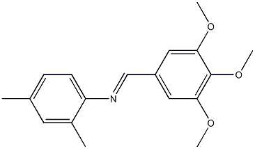 2,4-dimethyl-N-[(E)-(3,4,5-trimethoxyphenyl)methylidene]aniline 结构式