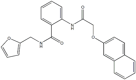 N-(2-furylmethyl)-2-{[2-(2-naphthyloxy)acetyl]amino}benzamide 结构式