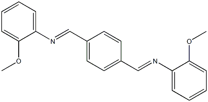2-methoxy-N-[(E)-(4-{[(2-methoxyphenyl)imino]methyl}phenyl)methylidene]aniline 结构式