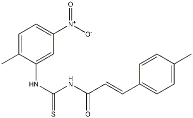 N-(2-methyl-5-nitrophenyl)-N'-[(E)-3-(4-methylphenyl)-2-propenoyl]thiourea 结构式