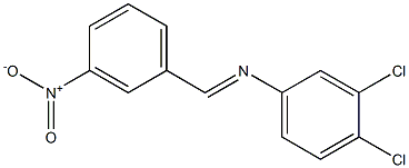 3,4-dichloro-N-[(E)-(3-nitrophenyl)methylidene]aniline 结构式