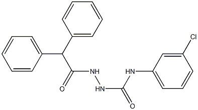 N-(3-chlorophenyl)-2-(2,2-diphenylacetyl)-1-hydrazinecarboxamide 结构式