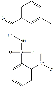 N'-(3-methylbenzoyl)-2-nitrobenzenesulfonohydrazide 结构式