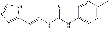 N-(4-methylphenyl)-2-[(E)-1H-pyrrol-2-ylmethylidene]-1-hydrazinecarbothioamide 结构式