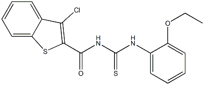 N-[(3-chloro-1-benzothiophen-2-yl)carbonyl]-N'-(2-ethoxyphenyl)thiourea 结构式