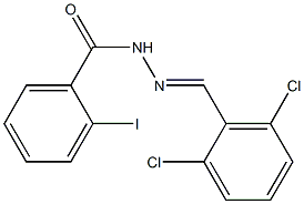N'-[(E)-(2,6-dichlorophenyl)methylidene]-2-iodobenzohydrazide 结构式