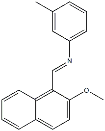 N-[(E)-(2-methoxy-1-naphthyl)methylidene]-N-(3-methylphenyl)amine 结构式