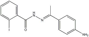 N'-[(E)-1-(4-aminophenyl)ethylidene]-2-iodobenzohydrazide 结构式