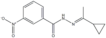 N'-[(E)-1-cyclopropylethylidene]-3-nitrobenzohydrazide 结构式