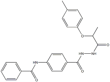 N-[4-({2-[2-(4-methylphenoxy)propanoyl]hydrazino}carbonyl)phenyl]benzamide 结构式