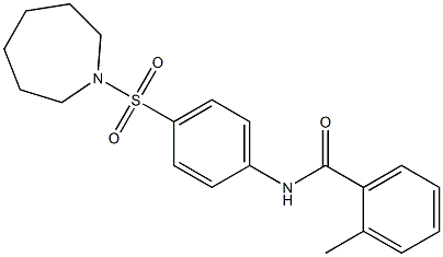 N-[4-(1-azepanylsulfonyl)phenyl]-2-methylbenzamide 结构式