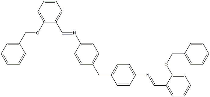 N-{(E)-[2-(benzyloxy)phenyl]methylidene}-N-{4-[4-({(E)-[2-(benzyloxy)phenyl]methylidene}amino)benzyl]phenyl}amine 结构式