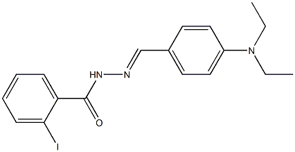 N'-{(E)-[4-(diethylamino)phenyl]methylidene}-2-iodobenzohydrazide 结构式