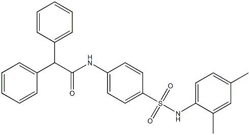 N-{4-[(2,4-dimethylanilino)sulfonyl]phenyl}-2,2-diphenylacetamide 结构式