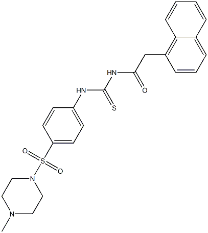 N-{4-[(4-methyl-1-piperazinyl)sulfonyl]phenyl}-N'-[2-(1-naphthyl)acetyl]thiourea 结构式