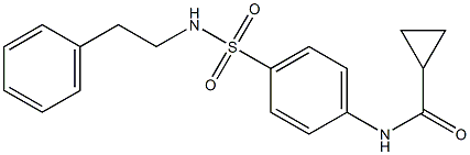 N-{4-[(phenethylamino)sulfonyl]phenyl}cyclopropanecarboxamide 结构式