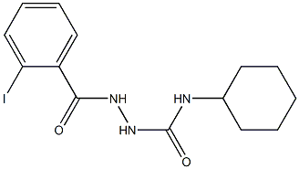 N-cyclohexyl-2-(2-iodobenzoyl)-1-hydrazinecarboxamide 结构式