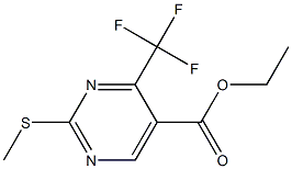 4-三氟甲基-2-甲硫基-嘧啶-5-羧酸乙脂 结构式