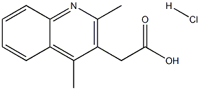 (2,4-二甲基喹啉-3-基)乙酸盐酸盐 结构式