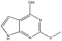 2-甲硫基-4-羟基-7H-吡咯[2,3-D]嘧啶 结构式
