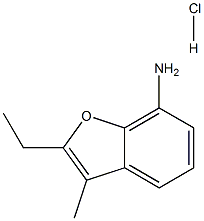 2-ethyl-3-methyl-1-benzofuran-7-amine hydrochloride 结构式