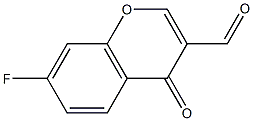 7-fluoro-4-oxo-4H-chromene-3-carbaldehyde 结构式