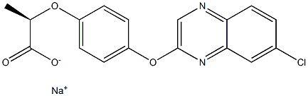 Sodium (R)-2-(4-(7-chloroquinoxalin-2-yloxy)phenoxy)propanoate 结构式