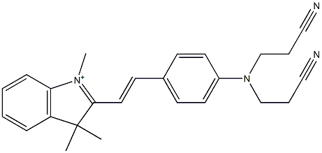 2-[4-[Bis(2-cyanoethyl)amino]styryl]-1,3,3-trimethyl-3H-indol-1-ium 结构式