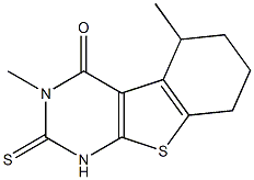 1,2,5,6,7,8-Hexahydro-3,5-dimethyl-2-thioxo[1]benzothieno[2,3-d]pyrimidin-4(3H)-one 结构式