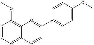 4',8-Dimethoxyflavylium 结构式