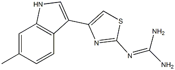 2-[[Amino(amino)methylene]amino]-4-(6-methyl-1H-indol-3-yl)thiazole 结构式