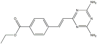 6-[4-(Ethoxycarbonyl)styryl]-1,3,5-triazine-2,4-diamine 结构式