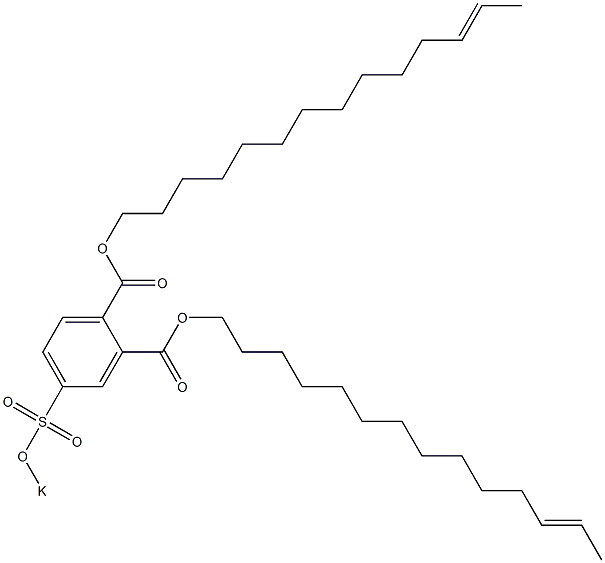 4-(Potassiosulfo)phthalic acid di(12-tetradecenyl) ester 结构式