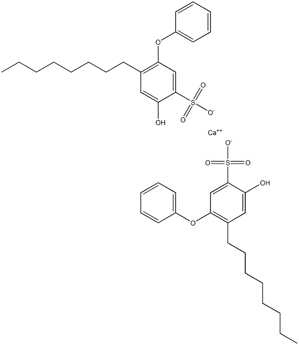 Bis(4-hydroxy-6-octyl[oxybisbenzene]-3-sulfonic acid)calcium salt 结构式