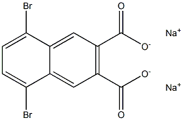 5,8-Dibromo-2,3-naphthalenedicarboxylic acid disodium salt 结构式