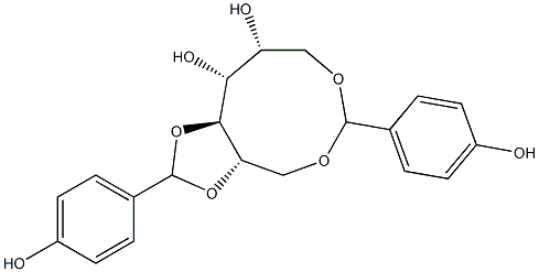 1-O,6-O:2-O,3-O-Bis(4-hydroxybenzylidene)-D-glucitol 结构式