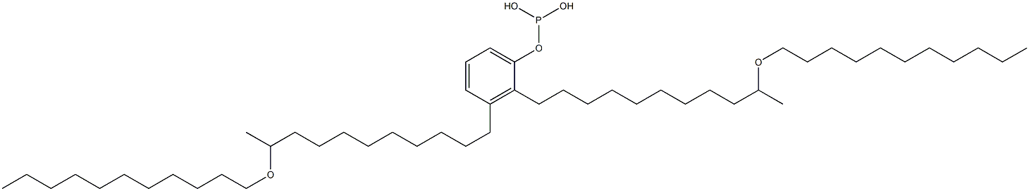 Phosphorous acid bis[10-(undecyloxy)undecyl]phenyl ester 结构式