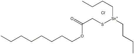 Dibutyl(octyloxycarbonylmethylthio)tin(IV) chloride 结构式