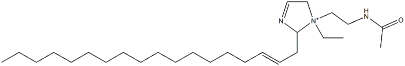 1-[2-(Acetylamino)ethyl]-1-ethyl-2-(2-octadecenyl)-3-imidazoline-1-ium 结构式