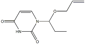 1-[1-(2-Propenyloxy)propyl]uracil 结构式