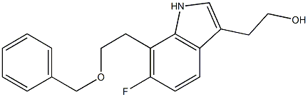 6-Fluoro-7-[2-(benzyloxy)ethyl]-3-(2-hydroxyethyl)-1H-indole 结构式