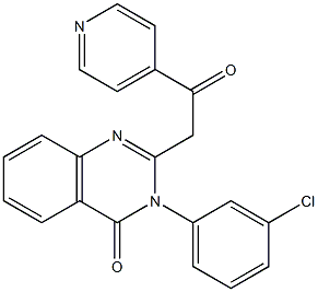 3-(3-Chlorophenyl)-2-(4-pyridinylcarbonylmethyl)quinazolin-4(3H)-one 结构式