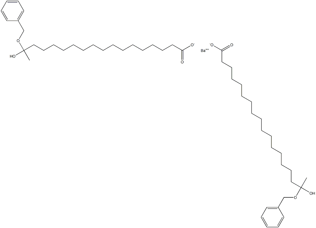 Bis(17-benzyloxy-17-hydroxystearic acid)barium salt 结构式