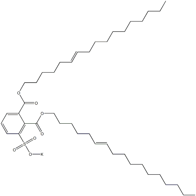 3-(Potassiosulfo)phthalic acid di(6-heptadecenyl) ester 结构式
