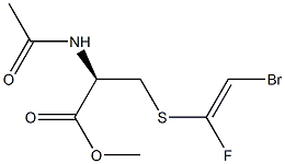 N-Acetyl-3-[(2-bromo-1-fluorovinyl)thio]alanine methyl ester 结构式