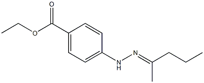 p-[2-(1,3-Dimethylpropylidene)hydrazino]benzoic acid ethyl ester 结构式