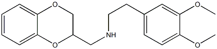 2,3-Dihydro-2-[[[2-(3,4-dimethoxyphenyl)ethyl]amino]methyl]-1,4-benzodioxin 结构式