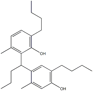2,4'-Butylidenebis(3-methyl-6-butylphenol) 结构式