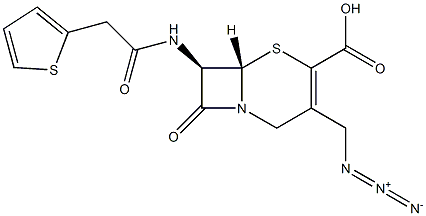 (7R)-7-[[(2-Thienylmethyl)carbonyl]amino]-3-(azidomethyl)cepham-3-ene-4-carboxylic acid 结构式