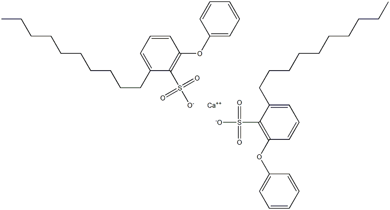 Bis(2-decyl-6-phenoxybenzenesulfonic acid)calcium salt 结构式